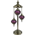 thumbnail image 2 of SILVERFEVER Moroccan Lamps Mosaic Turkish Lamp Colorful Handmade Glass Lanterns 30" Tall- E 12 Light Bulbs Enclosed Blue Star of David, 2 of 7