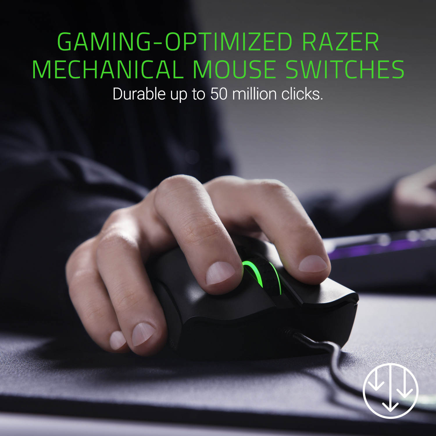 Razer DeathAdder Elite: True 16,000 5G Optical Sensor - Razer Mechanical Mouse Switches (Up to 50 Million Clicks) - Ergonomic Form Factor - Esports Gaming Mouse - image 3 of 7
