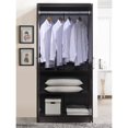 thumbnail image 3 of Pemberly Row 2 Door Armoire with 4 Shelves in Chocolate, 3 of 6