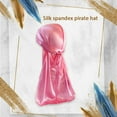 thumbnail image 2 of Headwraps surtido colores larga cola pirata sombrero unisex a prueba de viento una sola capa atractivo elegante diseño transpirable turbante gorros rosa Methold  AP008604-07B, 2 of 4