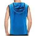 thumbnail image 2 of Men's Lightweight Athletic Sports Sleeveless T-Shirt Hoodie Vest Tank Top (HH8 Aqua, L), 2 of 3