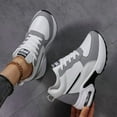 thumbnail image 3 of Women's Platform Sneakers Wedges  Lace Up Shoes Increase Fashion Sneakers for Womens Girls, 3 of 6