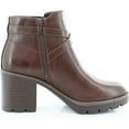 thumbnail image 2 of Naturalizer Womens Madalynn Buckle Water Repellent Ankle Boot Cinnamon Brown 8.5W, 2 of 4
