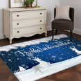 thumbnail image 3 of Area Rugs for Living Room Bedroom, Navy Blue Christmas 4'x6' Rug Washable Carpet Runner Indoor Outdoor, Winter Xmas Elk Snowflake Pine Trees Non Slip Accent Floor Mats Rug for Kitchen, Office, 3 of 8