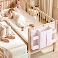 thumbnail image 4 of Multifunctional Cartoon Baby Diaper Hanging Storage Bag, Washable Waterproof Cotton Nursery Organizer, Large Capacity Adjustable Crib Bedside Bag for Baby Essentials Nursery Decor, 4 of 6