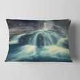 thumbnail image 2 of Designart Hot Spring thermopiles Greece - Seascape Throw Pillow - 12x20, 2 of 5