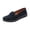 Dark Blue, variant on DIVVce Penny Loafer Flats For Women Matte Faux Suede Woven Front Penny Strap Round Toe Slip On Thick Textured Rubber Sole Loafer Footwear