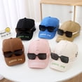 thumbnail image 2 of Gorra de verano para niños, gafas de sol medio vacías para niños, gorra moderna y elegante, gorra de béisbol con cola de caballo para niñas, 2 of 6