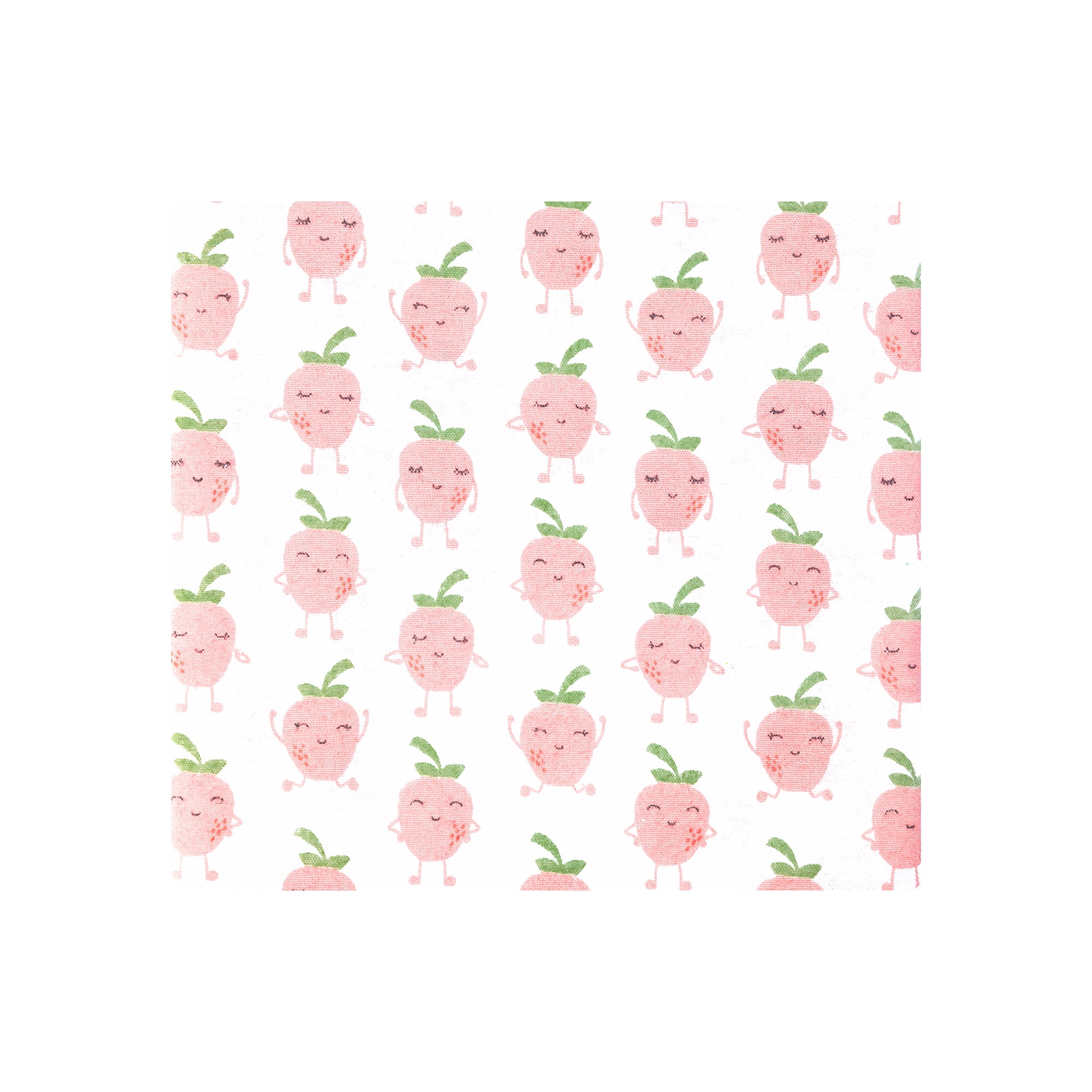 Hudson Baby Girl Cotton Polyester Flannel Receiving Blankets Bundle 7-Pack, Happy Strawberries, One Size