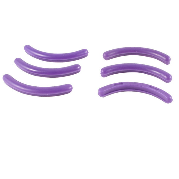 Unique Bargains Woman Purple Rubber Eyelash Curler Pads Cushion Replacement 6 Pieces
