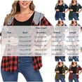 thumbnail image 2 of Horkkom Hoodies for Women Cotton Button Down Plaid Print Flannel Shirts Short Sleeve Daily Casual Tops M, 2 of 6