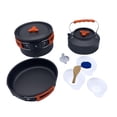 thumbnail image 2 of LJNYFDC Cookware Set Camping Pot Set 1 Set High Hardness Heat Resistant No Rust Hard Aluminum Oxide Picnic Set with Water Kettle Cookware Accessories, 2 of 6