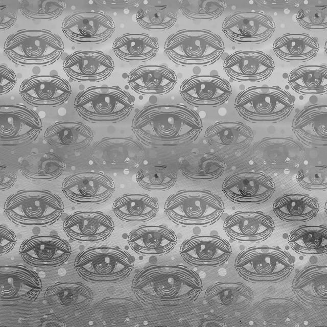 oneOone Velvet Gray Fabric Conversational Eye Sewing Craft Projects Fabric Prints By Yard 58 Inch Wide