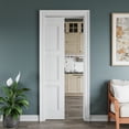 thumbnail image 2 of 36" x 80" 5-Lite Frosted Glass Solid Core Door Slab - Solid Manufactured Wood White Primed Standard Size Interior, 2 of 8