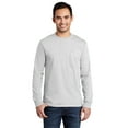 thumbnail image 4 of Port & Company PC61LSPT Mens Long Sleeve Essential Pocket Tees, Ash - 4XL Tall, 4 of 6