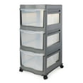 thumbnail image 2 of Life Story Classic 3 Shelf Storage Organizer Plastic Drawers, Gray (2 Pack), 2 of 8