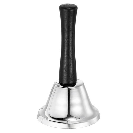 

65mm(2.56 ) Dia. Hand Bell Steel Electroplating Silver Tone 1 Pack