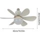 thumbnail image 4 of Socket Ceiling Fan with Light, Ceiling Fan Indoor Enclosed 10" with Light and Remote 3 Colors Infinitely Adjustable LED Mini Ceiling Fans for Bathroom, 4 of 4