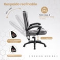 thumbnail image 3 of Silla ejecutiva para Oficina escritorio material LINO Transpirable ergonómica 150kg con soporte lumbar reclinable para computadora resistente Ergonomic office chair sala de juntas gerencial FOUNDATION, 3 of 8