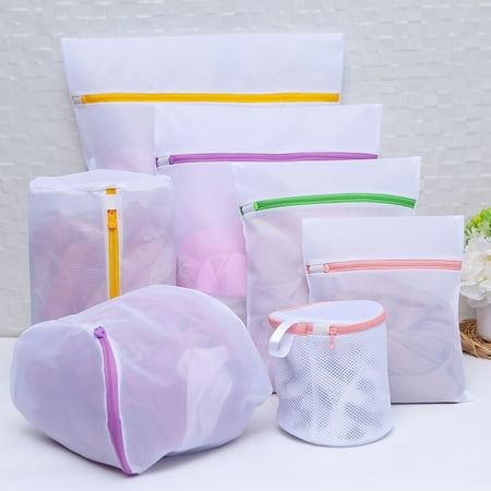 

Yannee 7Pcs Mesh Laundry Bags with Zipper Travel Storage Organize Bag Clothing Washing Bags for Laundry Blouse Bra Hosiery Stocking Underwear Lingerie Random Color