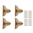 thumbnail image 5 of Esquinas de latón para joyero, tótem de nube Retro, 5cm de longitud lateral, protectores de esquinas de caja de alta resistencia con tornillos para gabinete, 4 Uds., 5 of 5