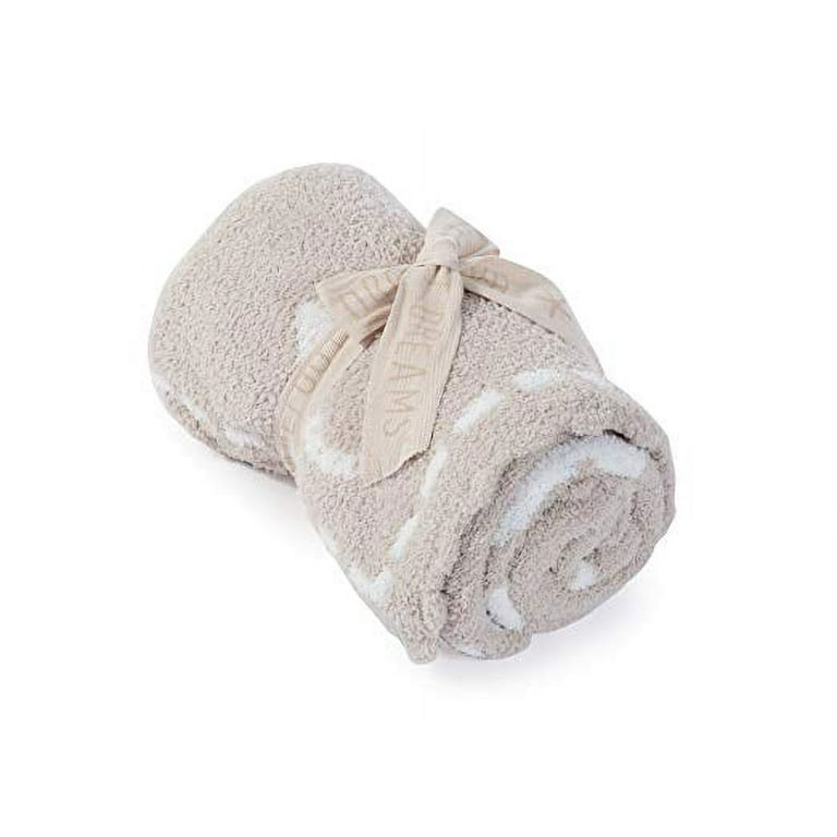 Barefoot Dreams CozyChic Scalloped Baby Receiving Blanket Stone Rocking Horse Stone White 30x32 CozyChic Scalloped Receiving Blanket 30x32 Stone