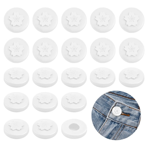 20Pcs White Button Covers Kit