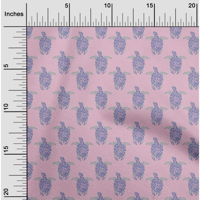 oneOone Polyester Lycra Fabric Turtle Block Fabric Prints By Yard 56 Inch Wide