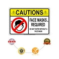 thumbnail image 5 of Cautions Masks Required Do Not Enter Without A Mask Protect Your Business, Home & Colleagues Aluminum Sign 18"x24", 5 of 5