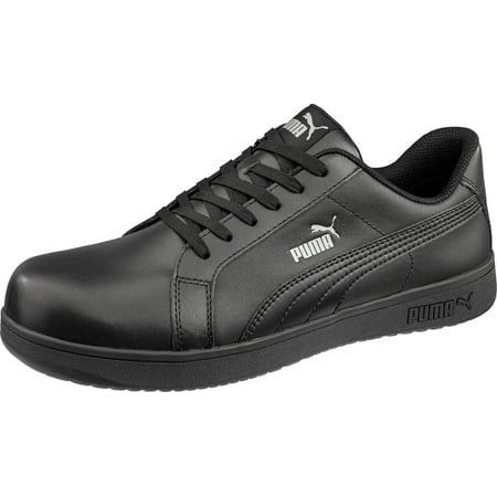 

PUMA Safety Men s Iconic Black Low SD Work Shoes Composite Toe Slip Resistant