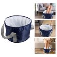 thumbnail image 4 of Miangastore Outdoor Folding Water Storage Bag 1Set Polyester Blue 30X30CM For Foot Bath And Hand Washing, 4 of 9