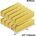 thumbnail image 4 of Aluminum Fixed Panel Shower Door U Channel for 3/8" Thick Glass 95 inches Length, Satin Brass 10 Pieces, 4 of 4