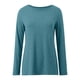 thumbnail image 3 of MHFRRA Camisetas de Mujer para Uso Informal, Otoño e Invierno, Camisetas de Manga Larga con Cuello Redondo para Una Comodidad Diaria. Verde Menta, 3 of 5