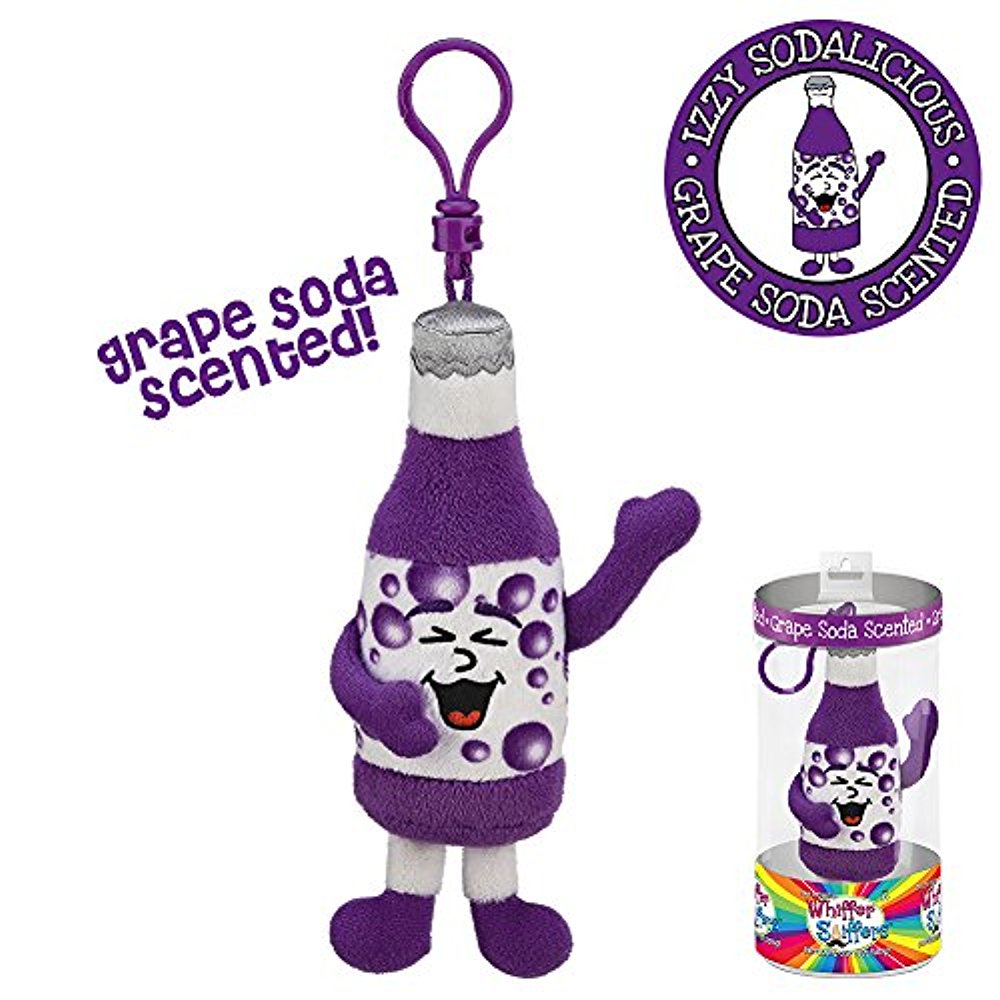 Whiffer Sniffers Izzy Sodalicious Grape Soda Scented Backpack Clip