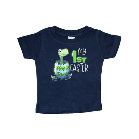

Inktastic My 1st Easter Dinosaur Hatching Easter Egg Gift Baby Boy or Baby Girl T-Shirt