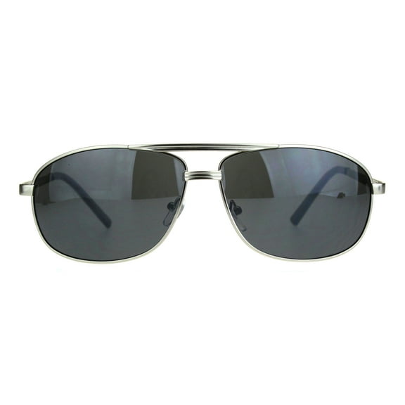 Mens Metal Rim Narrow Racer Pilots Sunglasses Silver Black