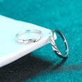 thumbnail image 4 of Anillo de pareja de plata de ley 925 Anillo de moissanita para mujer Regalo de San Valentín Chapado en oro pt950 Meson, 4 of 5