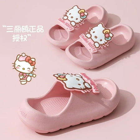 

Sanrio Hello Kitty Anime Kawaii Children Slippers Summer Girls Cute Cinnamoroll Baby Indoor Home Non-Slip Shoes Boys Kids Toy