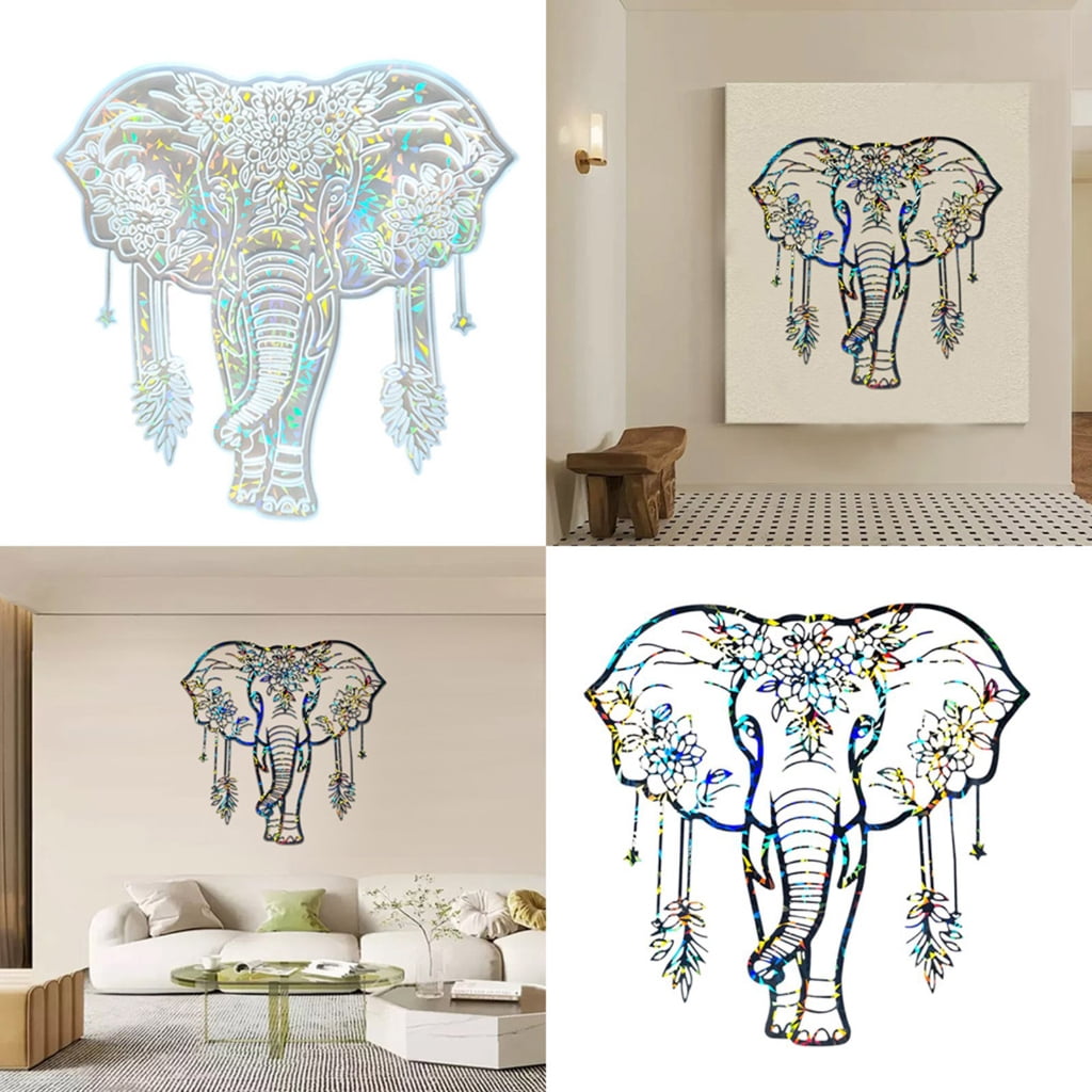 lanema Elephant Mold for Crafting Decorative Home Accessories Holographics Wall Sticker Mould Wall Hanging Decoration Mold