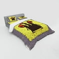 thumbnail image 3 of Ambesonne Abstract Bedding Set 3 Pcs, Trippy Creature Eyes, Twin, Warm Taupe Yellow, 3 of 3