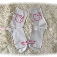 thumbnail image 2 of Calcetines Y2K Hello Kitty para niñas, calcetines medianos, accesorios Kawaii Sanrio Hello Kitty, calcetines, calcetines rosas, negros y blancos, calcetines para mujer, 2 of 3