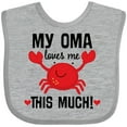 thumbnail image 3 of Inktastic Oma Loves Me Grandson Boys or Girls Baby Bib, 3 of 4