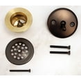 thumbnail image 2 of Bathtub Tub Replacement Drain Trim Kit - Oil Rubbed Bronze Finish, Trip Lever Drain Type, Stainless Steel Drain Cover, Copper Body, Zinc Lever Plate By Plumb USA, 2 of 6