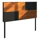 thumbnail image 3 of Cabecera Individual Playcon Granada Minimalista 100 cm Negro y Madera Naranja, 3 of 8