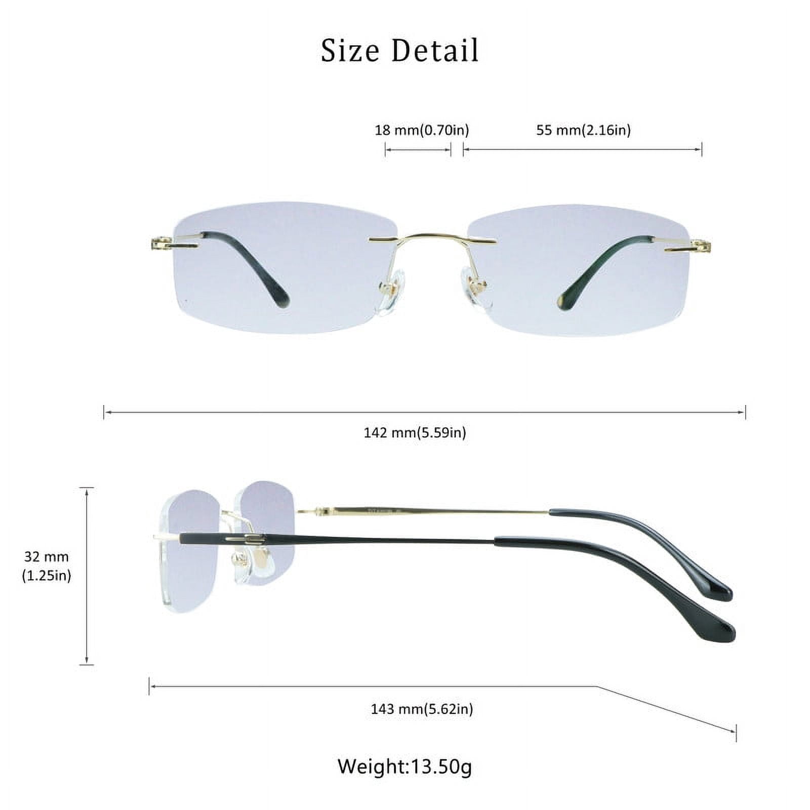 LifeArt Pure Titanium Frame Glasses/Blue Light Blocking Reading Glasses, Reduce Eyestrain, Stylish for Men and Women(Gold,+4.00 Magnification)
