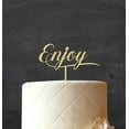 thumbnail image 2 of Custom Name Wedding Cake Topper Personalized Rustic Wooden Cake Tooper Cake Decoration 8"-9" Inches Wide, 2 of 3