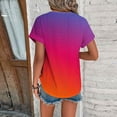 thumbnail image 4 of Brglopf Womens Tops Eyelet Embroidery Summer Crewneck Curved Hem Blouse 2025 Loose Casual Short Sleeve Trendy T Shirts(Orange,XXL), 4 of 7