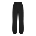 thumbnail image 5 of HJYCHN Women Cardo High Waist Casual Pants Loose Fit Comfortable Athletic Wear with Drawstring Elastic Waistband and Functional Pockets Black M, 5 of 9