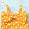 thumbnail image 5 of Infant Baby Girls Clothes Baby Girls One-piece Swimsuit Sleeveless Suspender Cute Bowknot 6-12 Months Girls Summer Polka Dots Swimwear Headband Set Yellow, 5 of 8