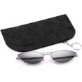 thumbnail image 3 of FEISEDY Fashion Designer Sunglasses Retro Small Petals Shape Arc Temple Design B2298, 3 of 6